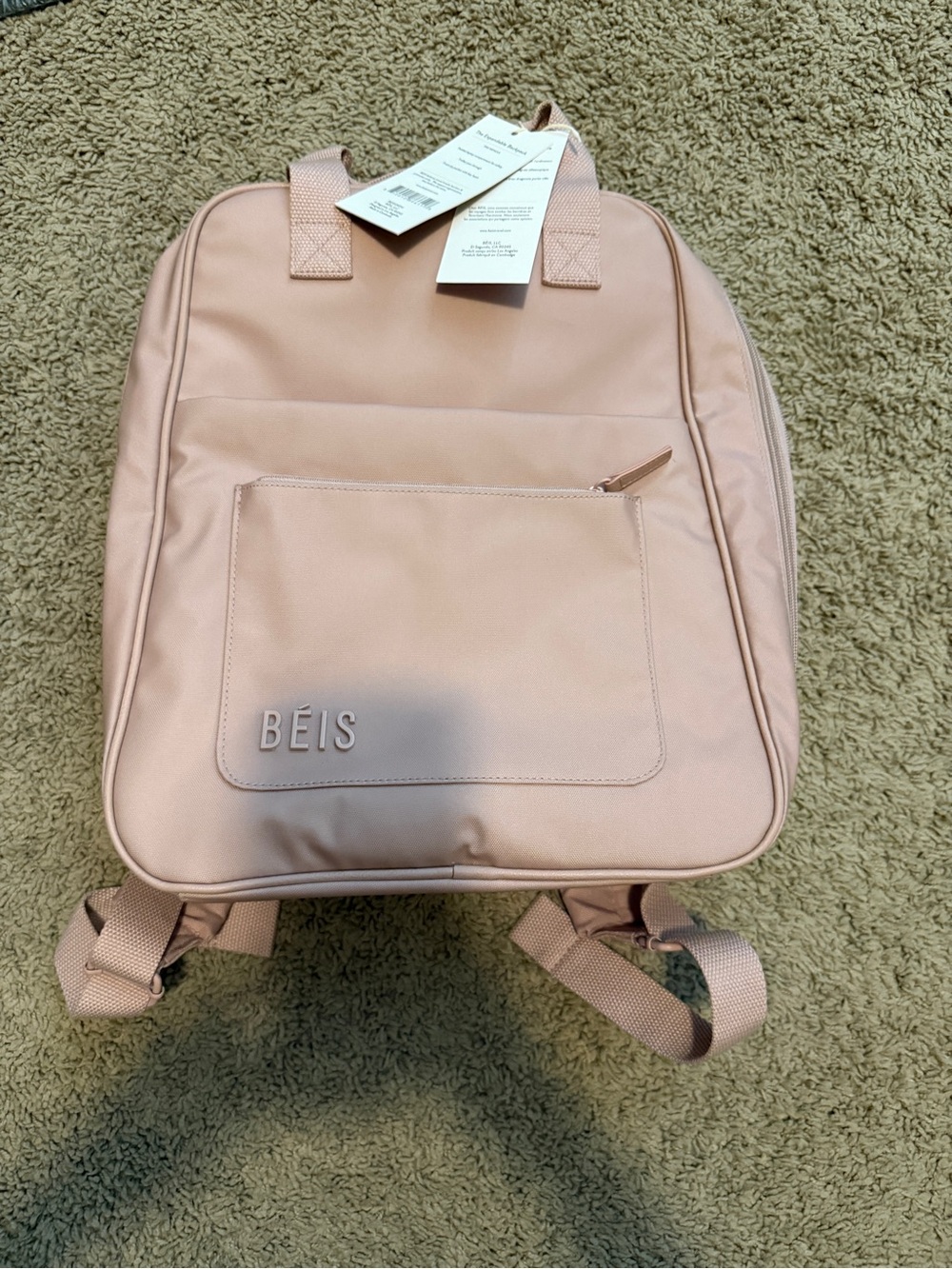 BÉIS Pink Expandable Backpack